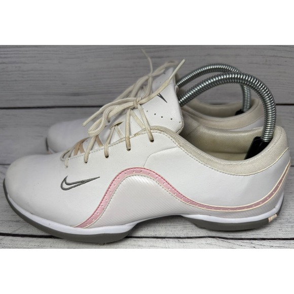 Nike Shoes - Nike Golf Shoes Women White Pink Size 9.5 Athletic‎ Spiked Comfort